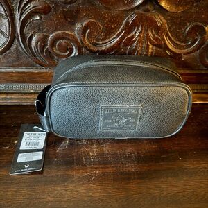 True Religion Textured Black Toiletry Bag